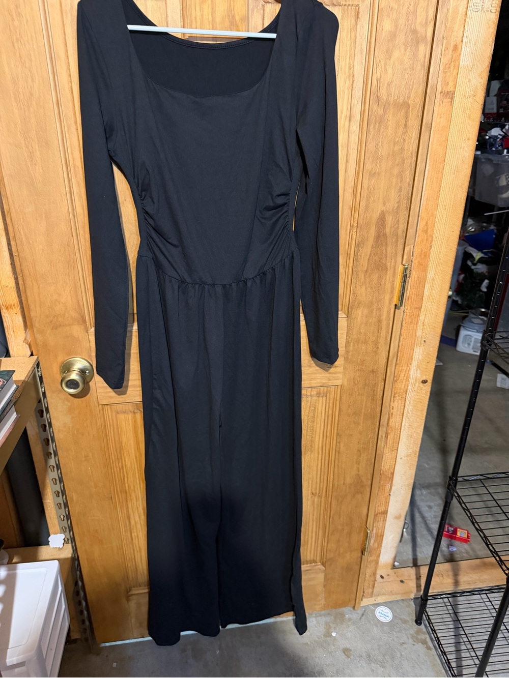 Classic Long Sleeve Black Women's Jumpsuit